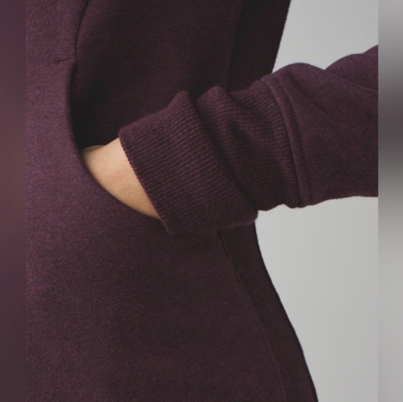 Lululemon Cozy Cuddle Up Jacket Heathered Bordeaux Drama / Bordeaux Drama - Picture 6 of 13